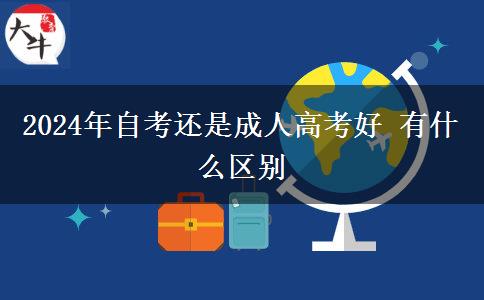 2024年自考还是成人高考好 有什么区别