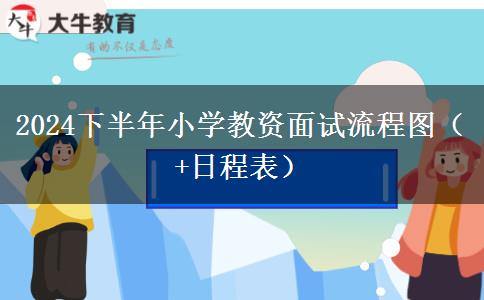 2024下半年小学教资面试流程图（ 日程表）