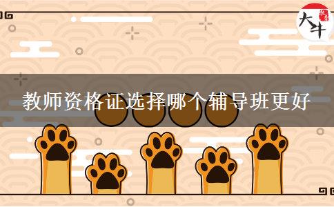 教师资格证选择哪个辅导班更好